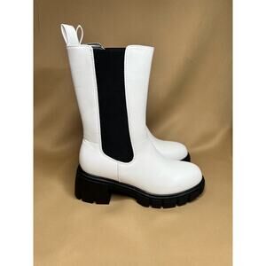 New York & Company Rae White Chunky Sole Ankle boots 6 New